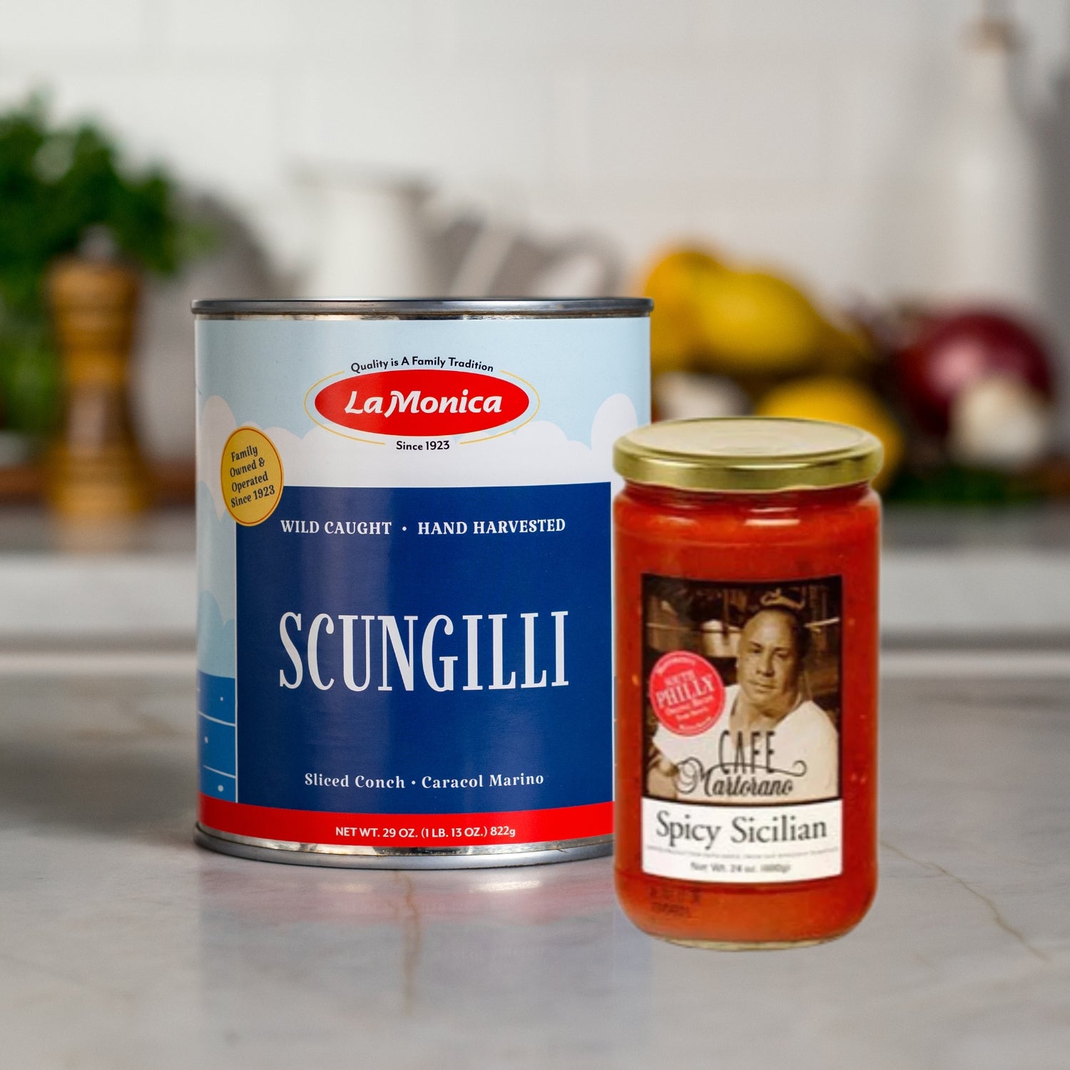 Variety Pack - LaMonica Original Scungilli and Cafe Martorano's Spicy Sicilian Sauce