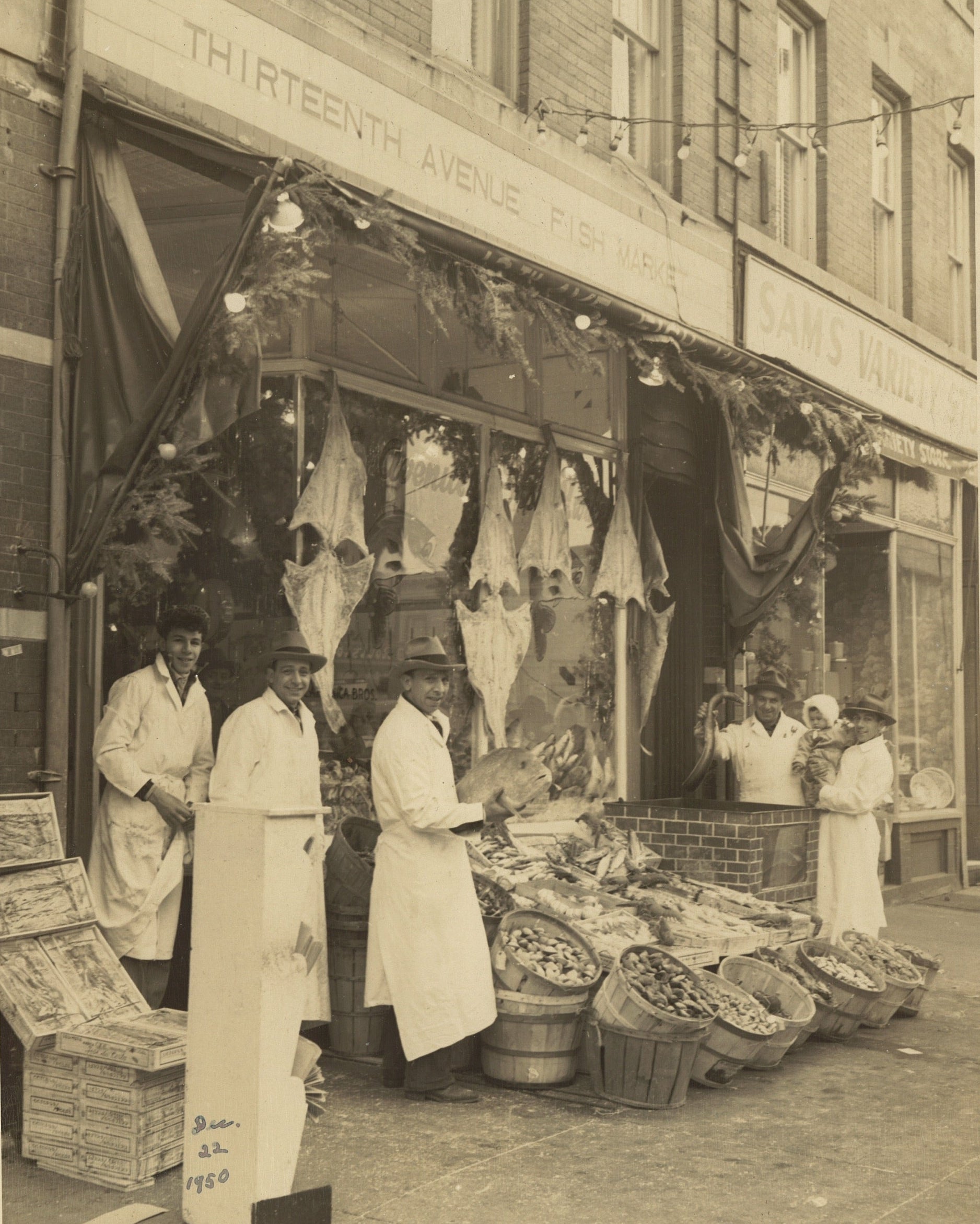 Old photo of Fish Market storefront